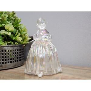 Vintage V.S.B Iridescent Slag Glass Figure